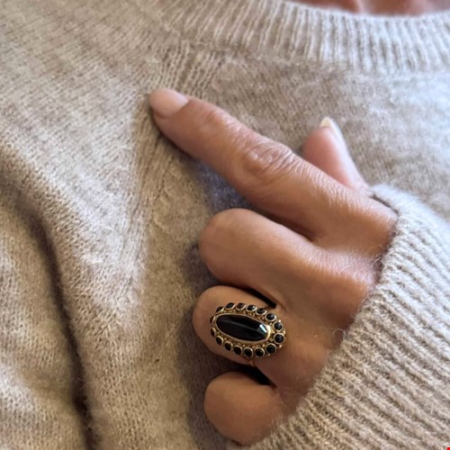 Vintage gouden ring met granaat